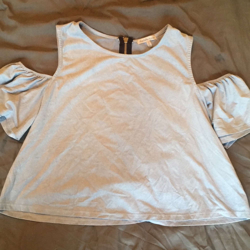 Light Blue Cropped Blouse